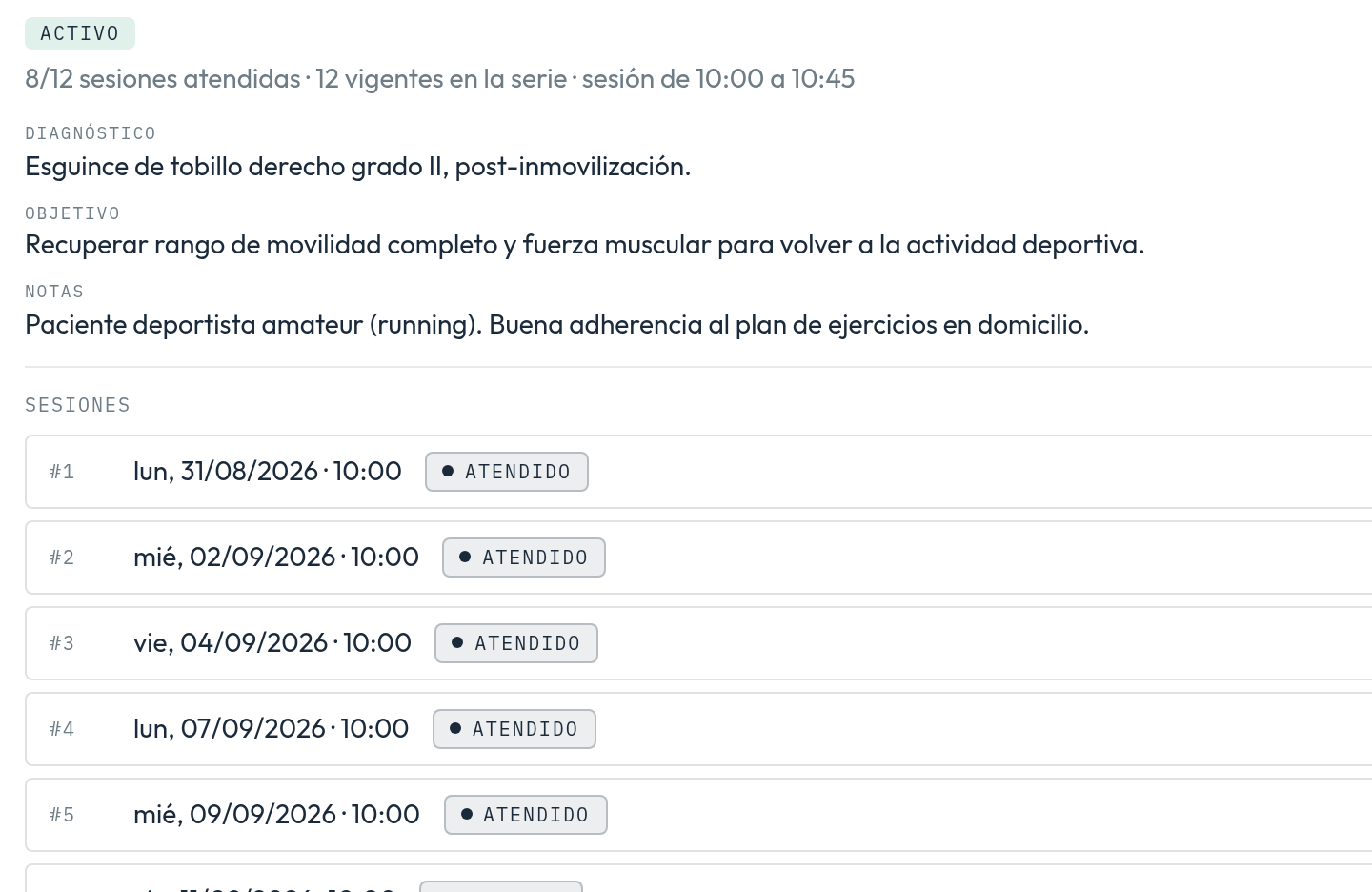 Módulo de kinesiología (FKT) en Praxia